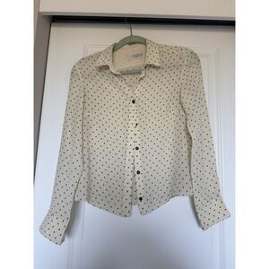 weekend max mara stars blouse Long Sleeve Crop Cream And Navy Size XS